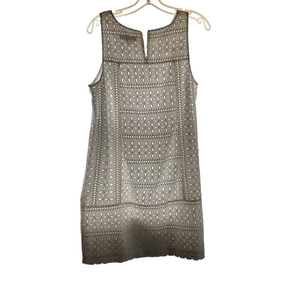 Loft Dress  Woman's 16P White Sleeveless Eyelet Lace with Liner  Side Zip - Picture 2 of 11